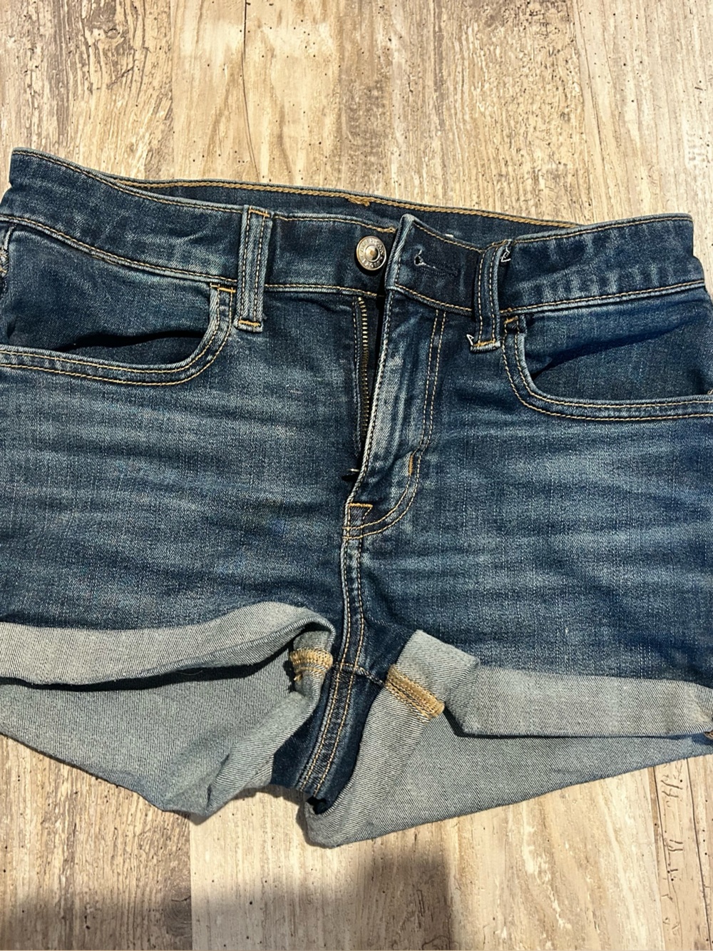 American Eagle Next Level Stretch Dark Denim Jean Shorts - like new!